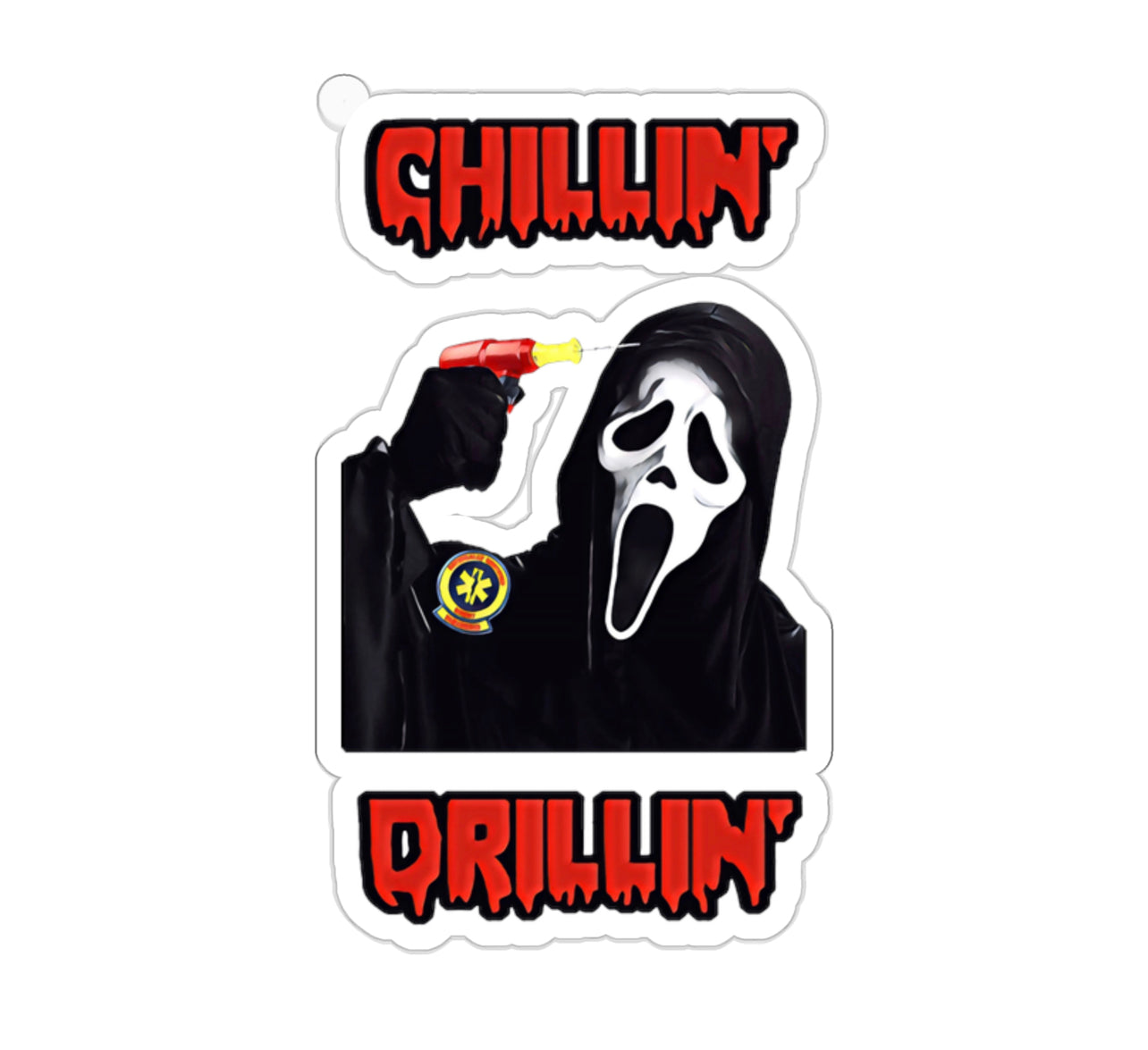 Chillin Drillin Black Smoke Sticker LLC