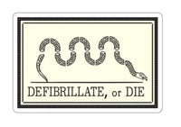 Defib Or Die Black Smoke Sticker LLC