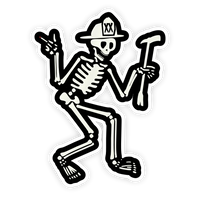 Skelly 3 inch sticker Black Smoke Sticker LLC