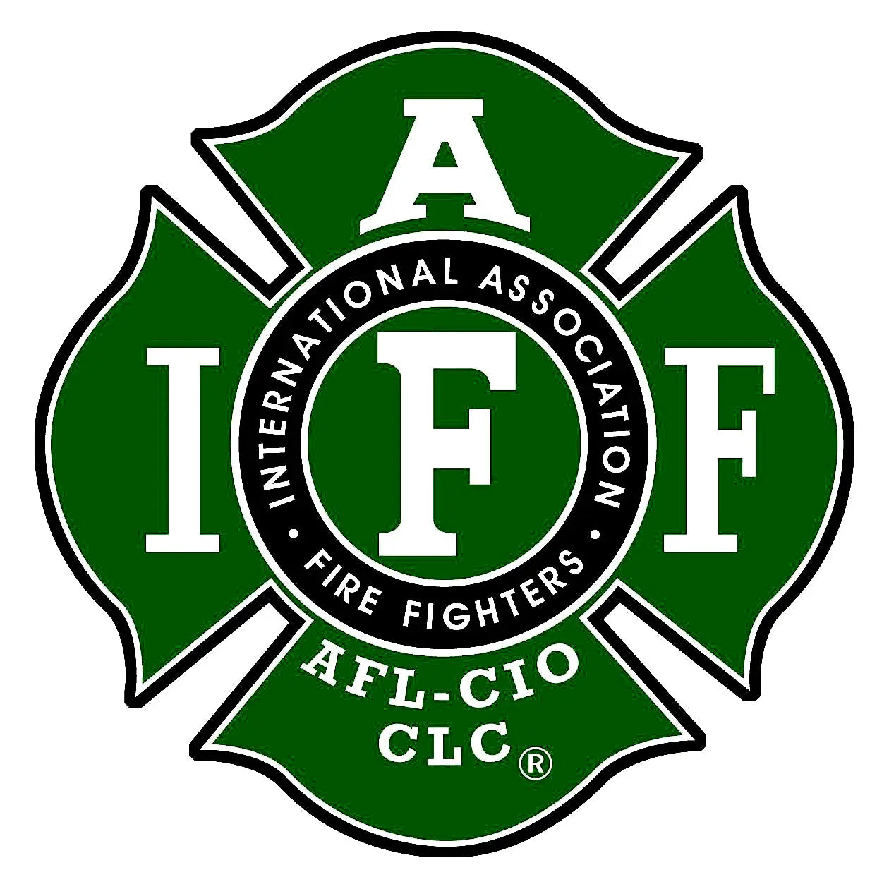 IAFF Decal kelly Green (2665) Black Smoke Sticker LLC